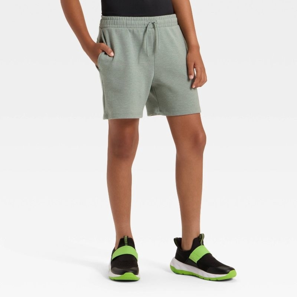 All in Motion - Boys' Athletic Mesh Shorts in Light Green